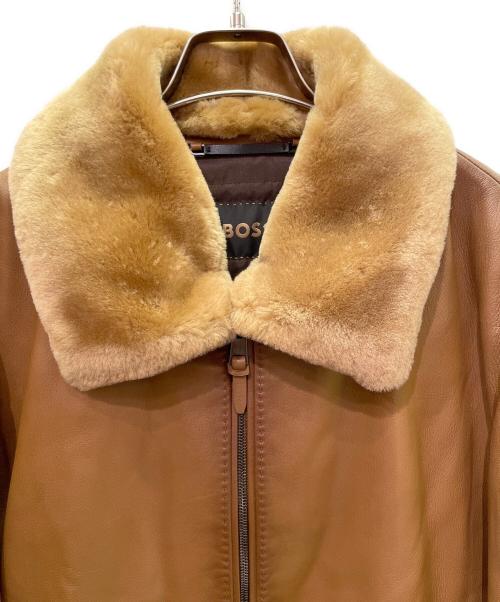 BOSS（ボス）BOSS (ボス) Padded nappa-leather jacket パデッド ナッパレザー ジャケット/50548620 ブラック サイズ:50の古着・服飾アイテム