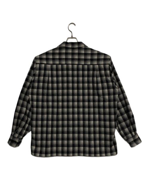 PENDLETON（ペンドルトン）PENDLETON (ペンドルトン) WACKO MARIA (ワコマリア) WOOL OMBRE CHECK OPEN COLLAR SHIRT ホワイト×ブラック サイズ:xlの古着・服飾アイテム