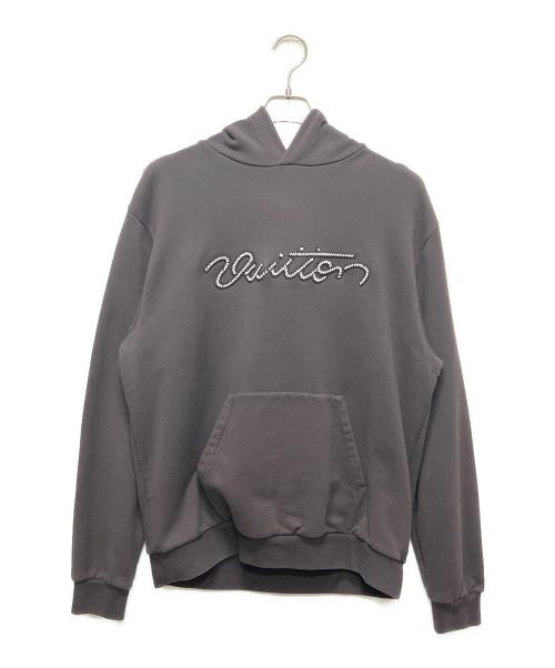 LOUIS VUITTON（ルイ ヴィトン）LOUIS VUITTON (ルイ ヴィトン) 26SSエンベリッシュド シグネチャーフーディー グレー サイズ:Lの古着・服飾アイテム