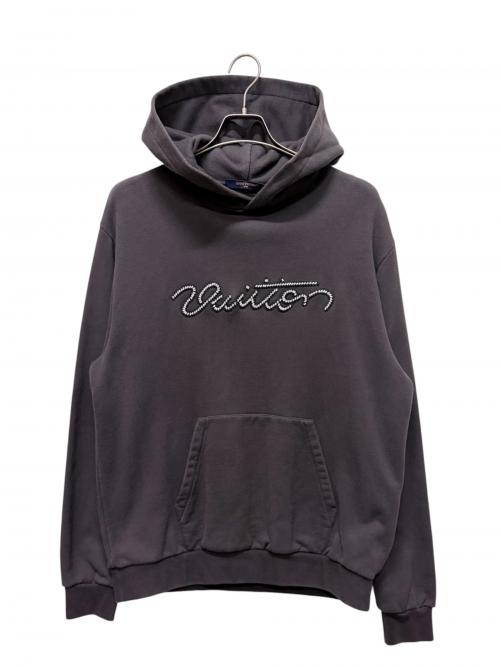 LOUIS VUITTON（ルイ ヴィトン）LOUIS VUITTON (ルイ ヴィトン) 26SSエンベリッシュド シグネチャーフーディー グレー サイズ:Lの古着・服飾アイテム