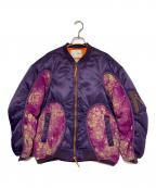 yoshio kuboヨシオクボ）の古着「TIE DYE BOMBER JACKET」｜パープル