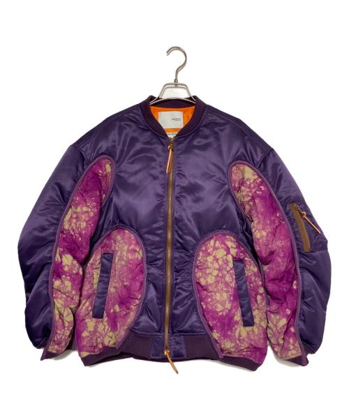 yoshio kubo（ヨシオクボ）yoshio kubo (ヨシオクボ) TIE DYE BOMBER JACKET パープル サイズ:3の古着・服飾アイテム