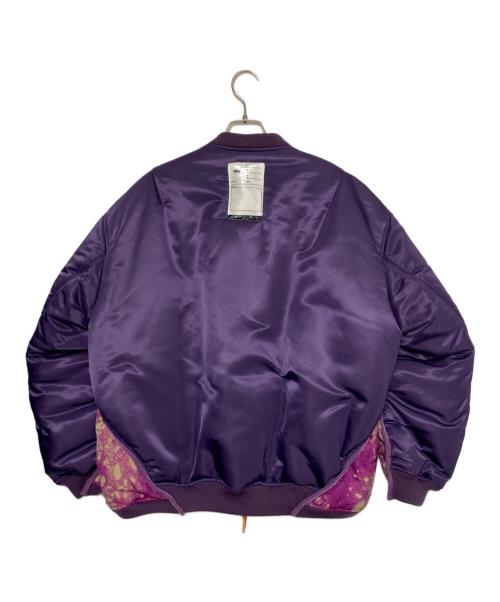 yoshio kubo（ヨシオクボ）yoshio kubo (ヨシオクボ) TIE DYE BOMBER JACKET パープル サイズ:3の古着・服飾アイテム