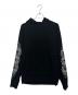 CHROME HEARTS（クロムハーツ）の古着「Y NOT Floral Cross Embroidery Cashmere Knit Pullover Hoodie」｜ブラック