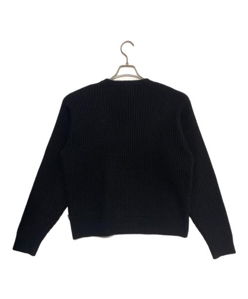 stussy（ステューシー）stussy (ステューシー) WAFFLE KNIT CASHMERE CREW ブラック サイズ:Sの古着・服飾アイテム