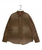 SUPREMEシュプリーム）の古着「Worn Snap Painter Shirt」｜ブラウン