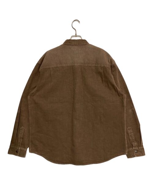 SUPREME（シュプリーム）Supreme (シュプリーム) Worn Snap Painter Shirt ブラウン サイズ:Lの古着・服飾アイテム
