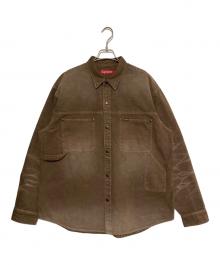 SUPREME（シュプリーム）の古着「Worn Snap Painter Shirt」｜ブラウン