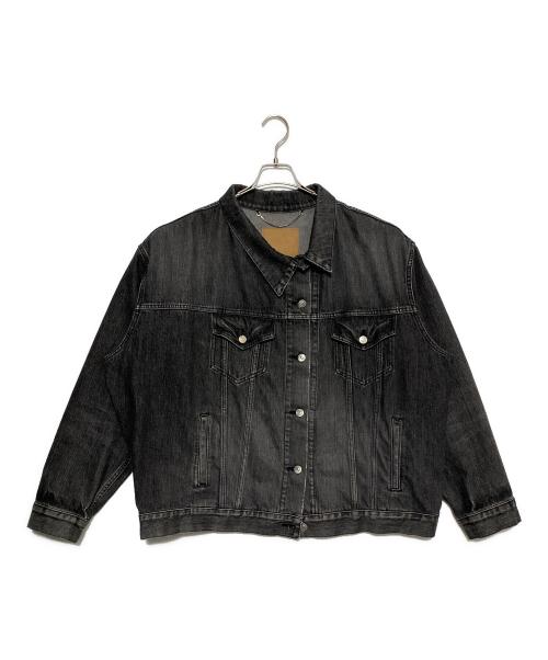 BALENCIAGA（バレンシアガ）BALENCIAGA (バレンシアガ) アシンメトリーデニムジャケット グレー サイズ:40の古着・服飾アイテム