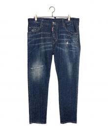 DSQUARED2（ディースクエアード）の古着「Slim Denim Pants With Rhinestones」｜ネイビー