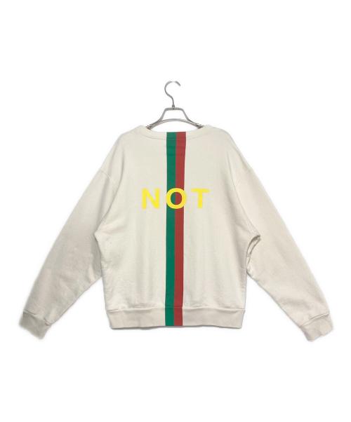 GUCCI（グッチ）GUCCI (グッチ) FAKE NOT Sweat アイボリー サイズ:Sの古着・服飾アイテム