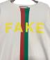 中古・古着 GUCCI (グッチ) FAKE NOT Sweat アイボリー サイズ:S：26000円