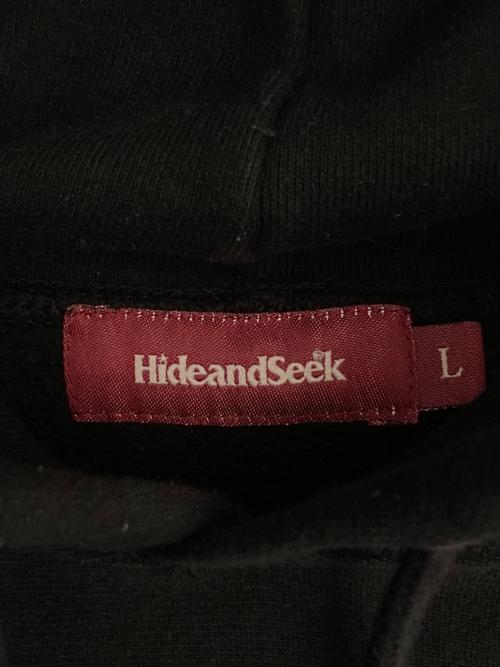 HIDE AND SEEK（ハイドアンドシーク）HIDE AND SEEK (ハイドアンドシーク) パーカー ブラック サイズ:Lの古着・服飾アイテム