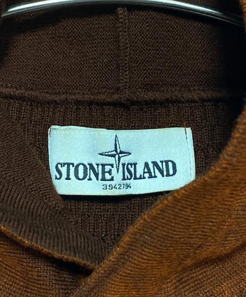 STONE ISLAND（ストーンアイランド）STONE ISLAND (ストーンアイランド) ニットパーカー ブラウン サイズ:Sの古着・服飾アイテム