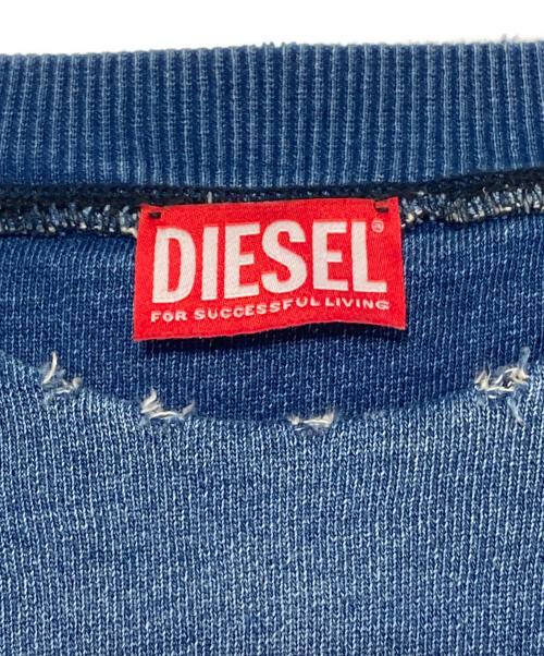DIESEL（ディーゼル）DIESEL (ディーゼル) リラックスフィット プルオーバースウェット スカイブルー サイズ:Lの古着・服飾アイテム