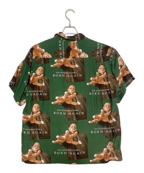 WACKO MARIA（ワコマリア）WACKO MARIA (ワコマリア) THE NOTORIOUS B.I.G (ノトーリアス) HAWAIIAN SHIRT S/S グリーン サイズ:Mの古着・服飾アイテム