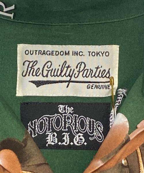 WACKO MARIA（ワコマリア）WACKO MARIA (ワコマリア) THE NOTORIOUS B.I.G (ノトーリアス) HAWAIIAN SHIRT S/S グリーン サイズ:Mの古着・服飾アイテム