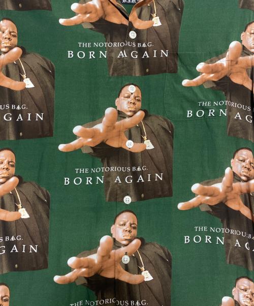 WACKO MARIA（ワコマリア）WACKO MARIA (ワコマリア) THE NOTORIOUS B.I.G (ノトーリアス) HAWAIIAN SHIRT S/S グリーン サイズ:Mの古着・服飾アイテム