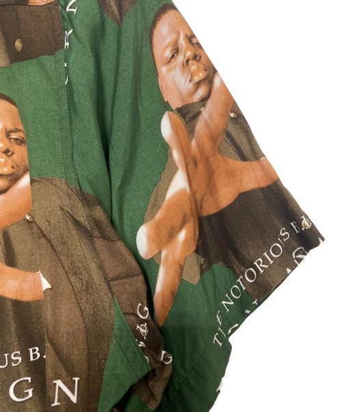 WACKO MARIA（ワコマリア）WACKO MARIA (ワコマリア) THE NOTORIOUS B.I.G (ノトーリアス) HAWAIIAN SHIRT S/S グリーン サイズ:Mの古着・服飾アイテム