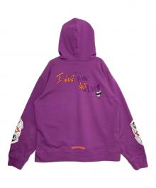 CHROME HEARTS（クロムハーツ）の古着「"I WANT MORE NOT LESS" Pullover Hoodie」｜パープル