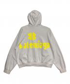 BALENCIAGAバレンシアガ）の古着「TAPE Type クラッシュ加工パーカー」｜ホワイト