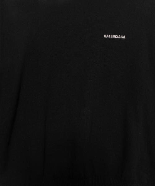 BALENCIAGA（バレンシアガ）BALENCIAGA (バレンシアガ) 23AW Political Campaign Logo Cotton Sweater ブラック サイズ:Mの古着・服飾アイテム