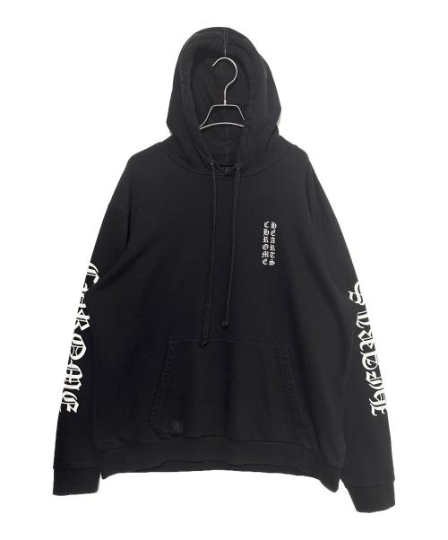 CHROME HEARTS（クロムハーツ）CHROME HEARTS (クロムハーツ) Vertical Logo Pullover Hoodie ブラック サイズ:XLの古着・服飾アイテム