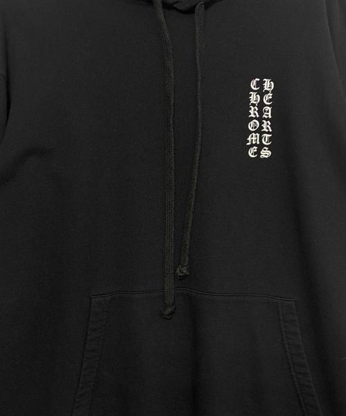CHROME HEARTS（クロムハーツ）CHROME HEARTS (クロムハーツ) Vertical Logo Pullover Hoodie ブラック サイズ:XLの古着・服飾アイテム