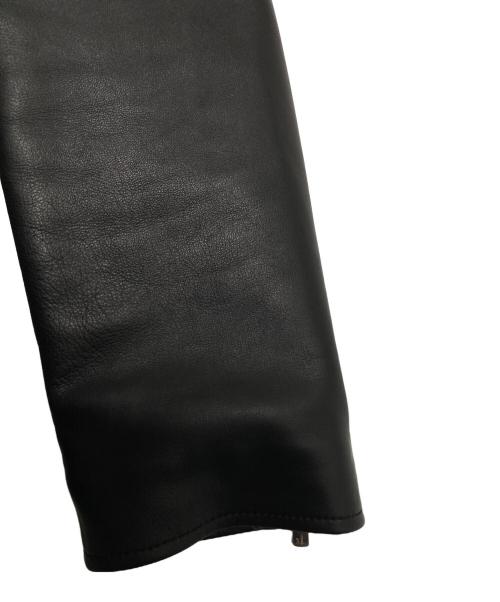 International Gallery BEAMS（インターナショナルギャラリービームス)）International Gallery BEAMS (インターナショナルギャラリービームス)) QUATTROCCHI / シープスキン ダブルライダースジャケットⅡ ブラック サイズ:50の古着・服飾アイテム