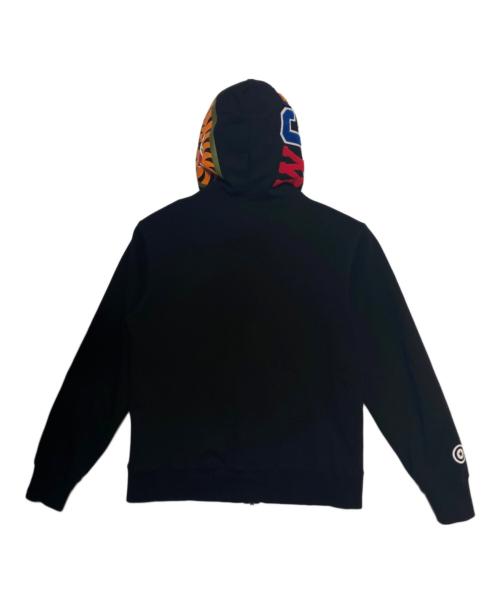 A BATHING APE（アベイシングエイプ）A BATHING APE (アベイシングエイプ) SHARK FULL ZIP HOODIE ブラック サイズ:Lの古着・服飾アイテム
