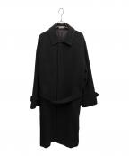AURALEEオーラリー）の古着「SUPER FINE WOOL MOSSER SOUTIEN COLLAR COAT」｜ブラック