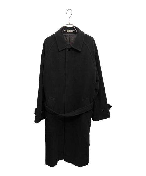 AURALEE（オーラリー）AURALEE (オーラリー) SUPER FINE WOOL MOSSER SOUTIEN COLLAR COAT ブラック サイズ:4の古着・服飾アイテム
