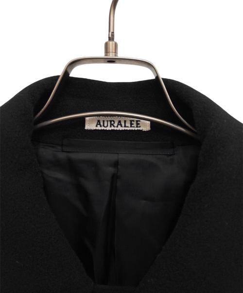 AURALEE（オーラリー）AURALEE (オーラリー) SUPER FINE WOOL MOSSER SOUTIEN COLLAR COAT ブラック サイズ:4の古着・服飾アイテム
