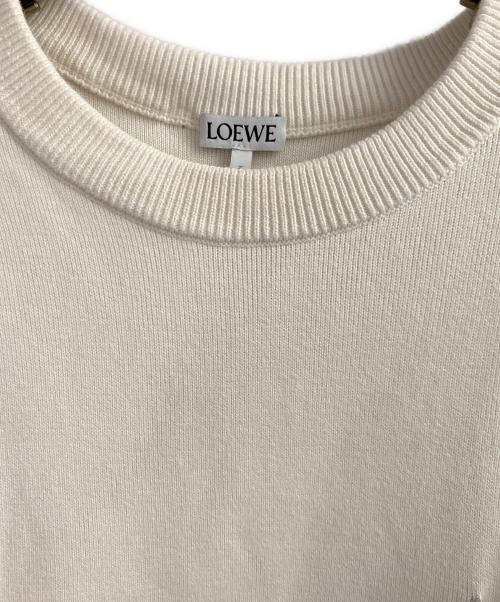 LOEWE（ロエベ）LOEWE (ロエベ) アナグラム ポケット セーター ホワイト サイズ:Sの古着・服飾アイテム