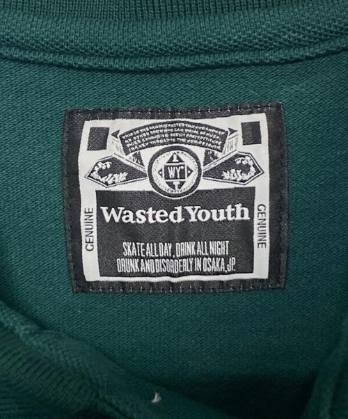WASTED YOUTH（ウェイステッドユース）WASTED YOUTH (ウェイステッドユース) ポロシャツ グリーン サイズ:Lの古着・服飾アイテム