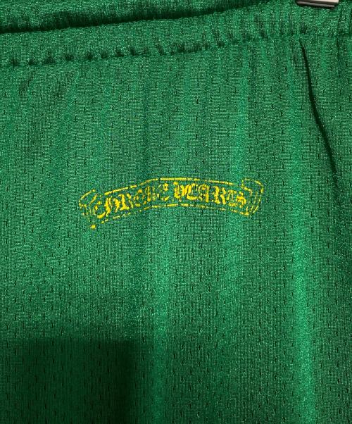 CHROME HEARTS（クロムハーツ）CHROME HEARTS (クロムハーツ) Mesh Varsity Long Pants グリーン×イエロー サイズ:Lの古着・服飾アイテム