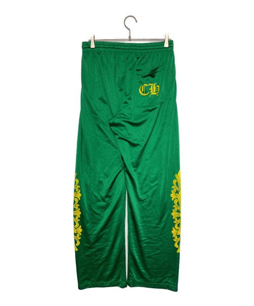 CHROME HEARTS（クロムハーツ）CHROME HEARTS (クロムハーツ) Mesh Varsity Long Pants グリーン×イエロー サイズ:Lの古着・服飾アイテム