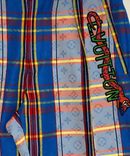 LOUIS VUITTON（ルイ ヴィトン）LOUIS VUITTON (ルイ ヴィトン) Cigarette-style long pants with beaded snake patch マルチカラー サイズ:38の古着・服飾アイテム