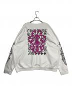 CHROME HEARTSクロムハーツ）の古着「Dagger Eye Chart Sweat Shirt」｜ホワイト