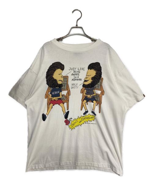 SAINT MICHAEL（セントマイケル）SAINT MICHAEL (セントマイケル) A BATHING APE (アベイシングエイプ) AP-SS TEE/HVN & HELL/WHT ホワイト サイズ:XLの古着・服飾アイテム