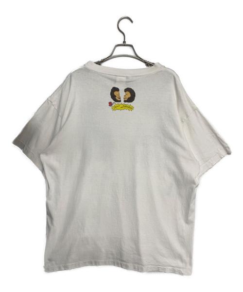 SAINT MICHAEL（セントマイケル）SAINT MICHAEL (セントマイケル) A BATHING APE (アベイシングエイプ) AP-SS TEE/HVN & HELL/WHT ホワイト サイズ:XLの古着・服飾アイテム