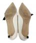 中古・古着 JIMMY CHOO (ジミーチュウ) ロゴリボン付きパンプス ホワイト サイズ:38 1/2：16000円