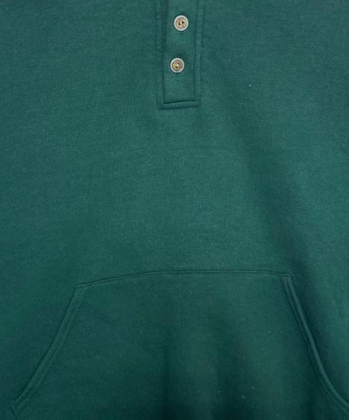 RUSSELL ATHLETIC（ラッセルアスレチック）RUSSELL ATHLETIC (ラッセルアスレチック) ヘンリーネックサーマルフーディ グリーン サイズ:Lの古着・服飾アイテム