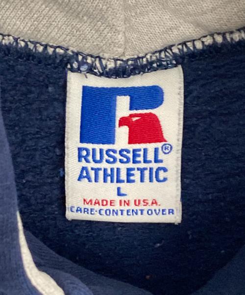 RUSSELL ATHLETIC（ラッセルアスレチック）RUSSELL ATHLETIC (ラッセルアスレチック) ヘンリーネックサーマルフーディ ネイビー サイズ:Lの古着・服飾アイテム