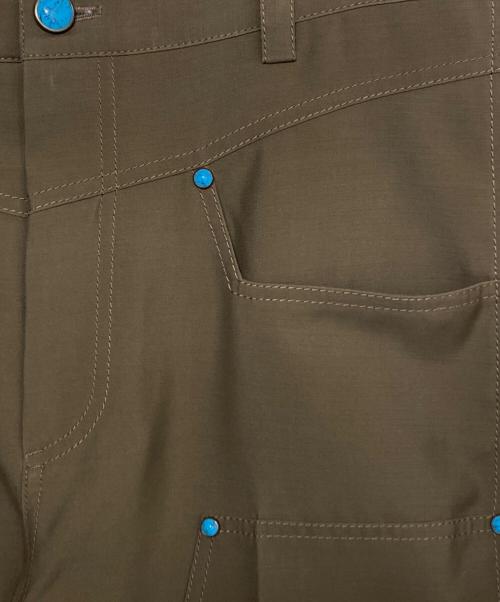 LOUIS VUITTON（ルイ ヴィトン）LOUIS VUITTON (ルイ ヴィトン) ターコイズ装飾 ダブルニーパンツ ブラウン サイズ:52の古着・服飾アイテム