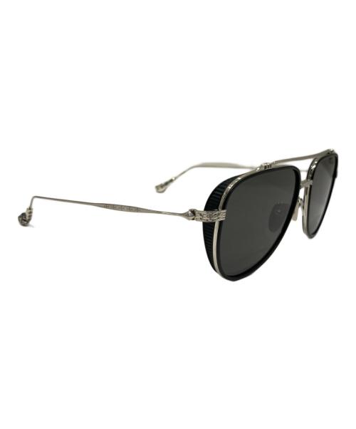 CHROME HEARTS（クロムハーツ）CHROME HEARTS (クロムハーツ) Whisker Biscuit サングラス シルバー×ブラックの古着・服飾アイテム