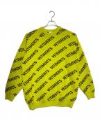VETEMENTSヴェトモン）の古着「Neon sweater with logo knit」｜イエロー