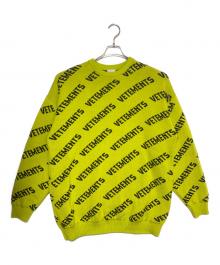 VETEMENTS（ヴェトモン）の古着「Neon sweater with logo knit」｜イエロー