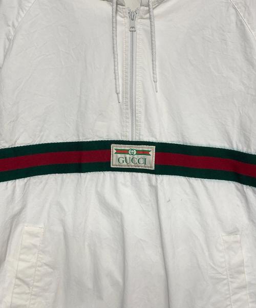 GUCCI（グッチ）GUCCI (グッチ) ハーフジップアノラックジャケット ホワイト サイズ:50の古着・服飾アイテム