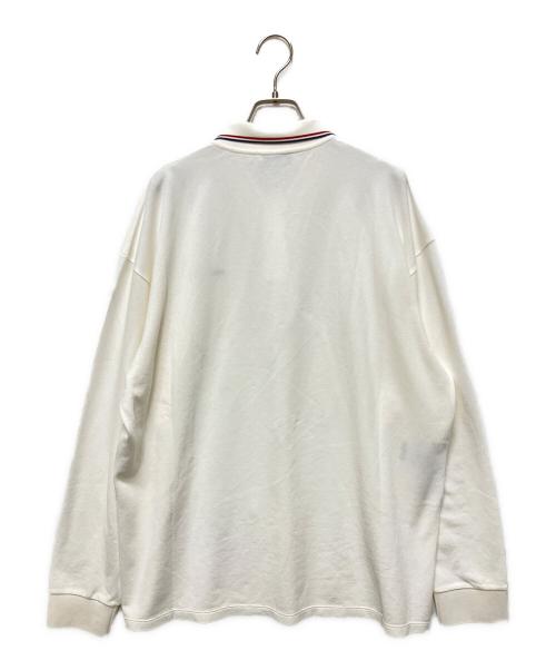MIU MIU（ミュウミュウ）MIU MIU (ミュウミュウ) コットンピケ ポロシャツ ホワイト サイズ:Mの古着・服飾アイテム